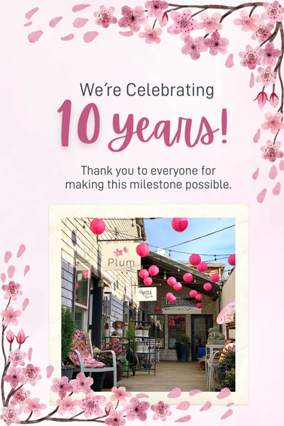 Plum is celebrating 10 years of business.